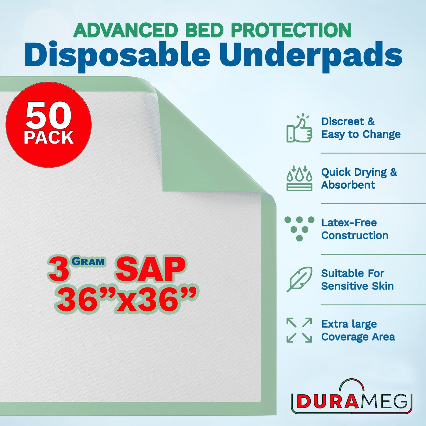 Disposable Chucks Pads - Advanced bed protection underpads