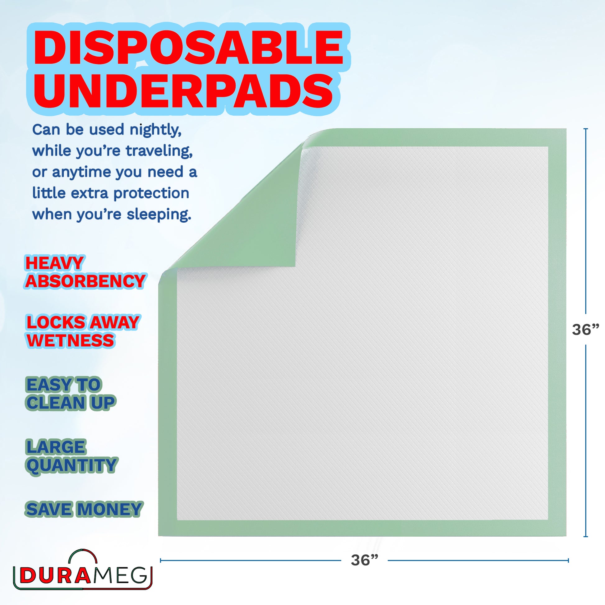 Chucks Pads - Waterproof disposable Underpads